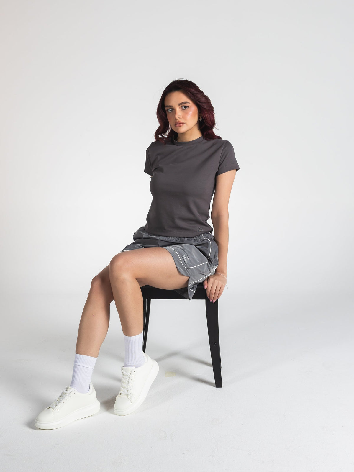 The Form Crop Top in Grey