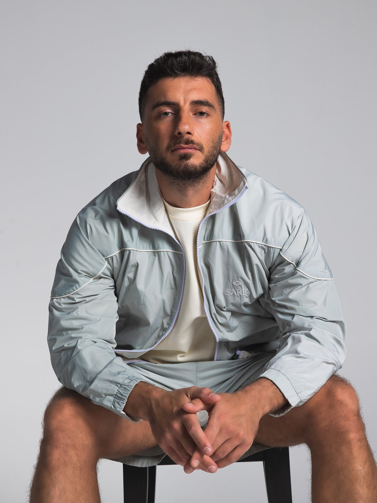 The Switch Jacket in MintGreen/Offwhite