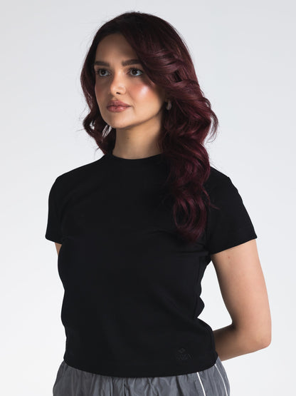 The Form Crop Top in Black 
