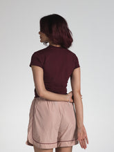 The Form Crop Top in Burgundy 