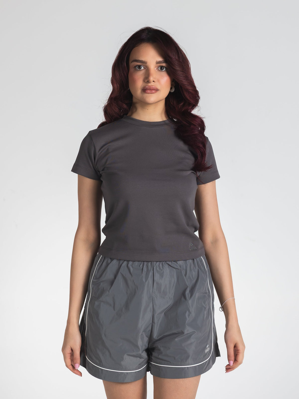 The Form Crop Top in Grey 
