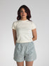 The Form Crop Top in Offwhite 