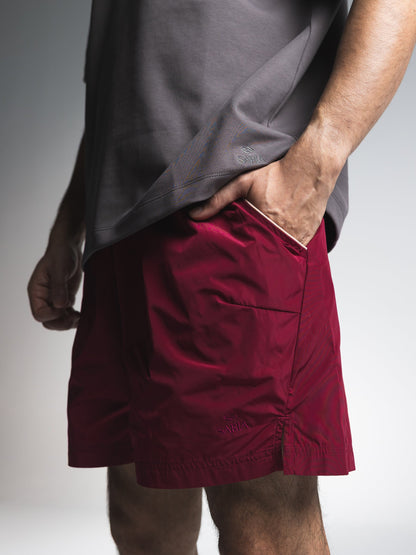 The Motion Shorts – Men in Burgundy 