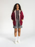 The Switch Jacket in Burgundy/Pink 