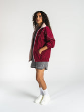 The Switch Jacket in Burgundy/Pink 