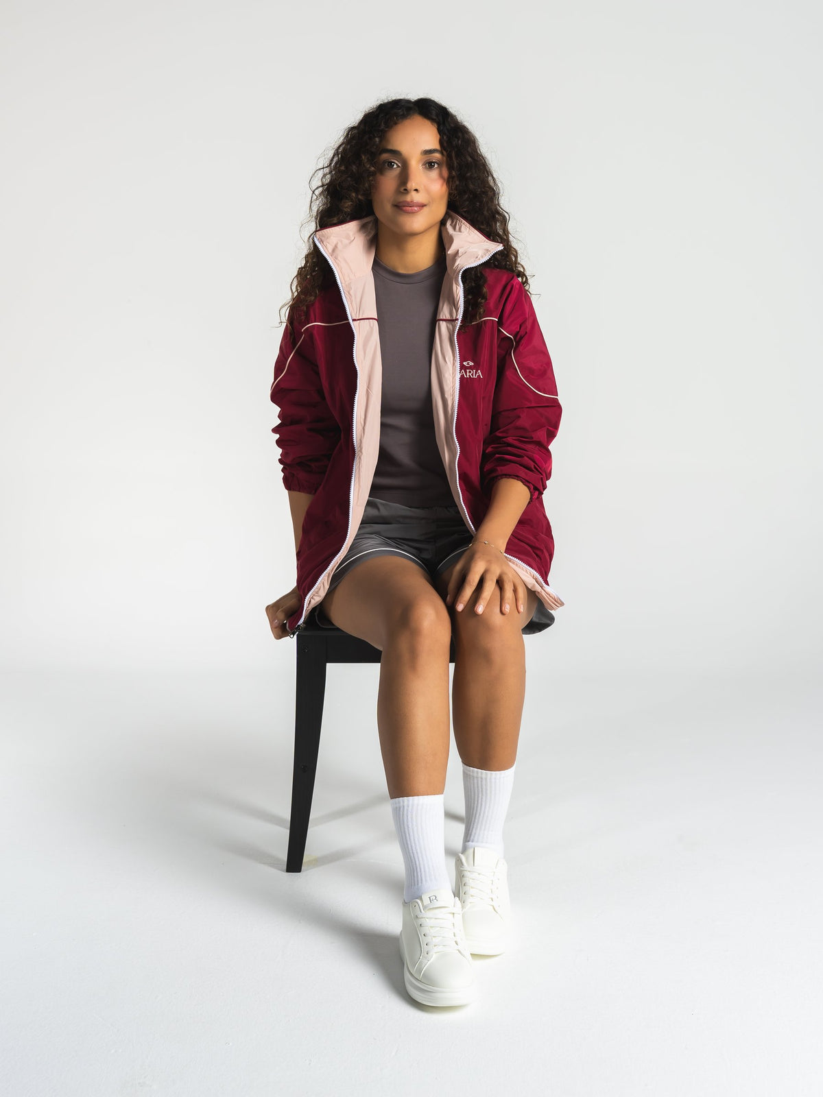 The Switch Jacket in Burgundy/Pink 