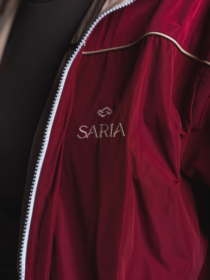 The Switch Jacket in Burgundy/Pink 