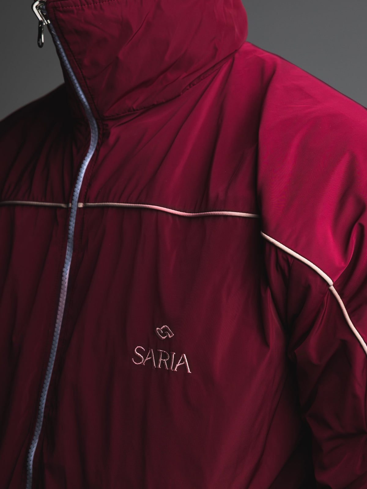 The Switch Jacket in Burgundy/Pink 