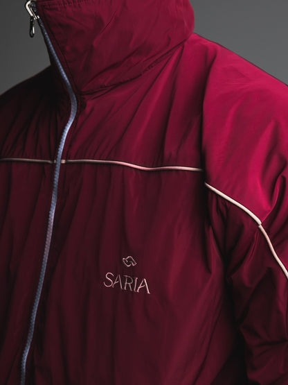 The Switch Jacket in Burgundy/Pink 