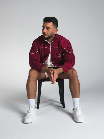 The Switch Jacket in Burgundy/Pink 