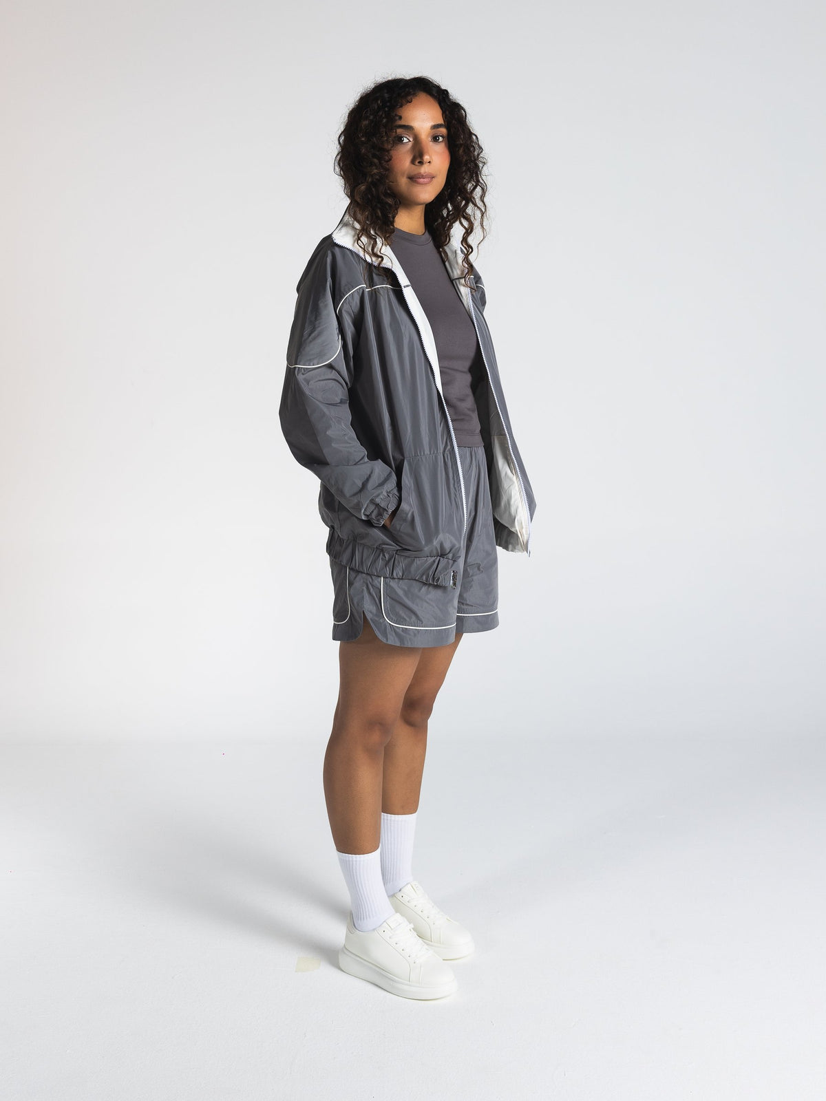 The Switch Jacket in Grey/Offwhite 