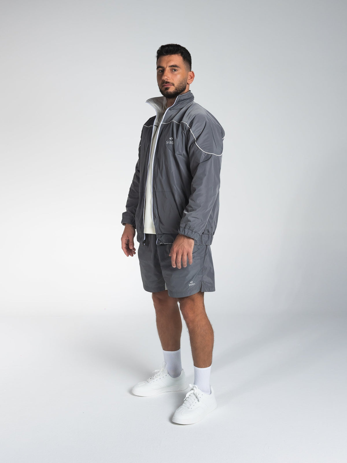 The Switch Jacket in Grey/Offwhite 