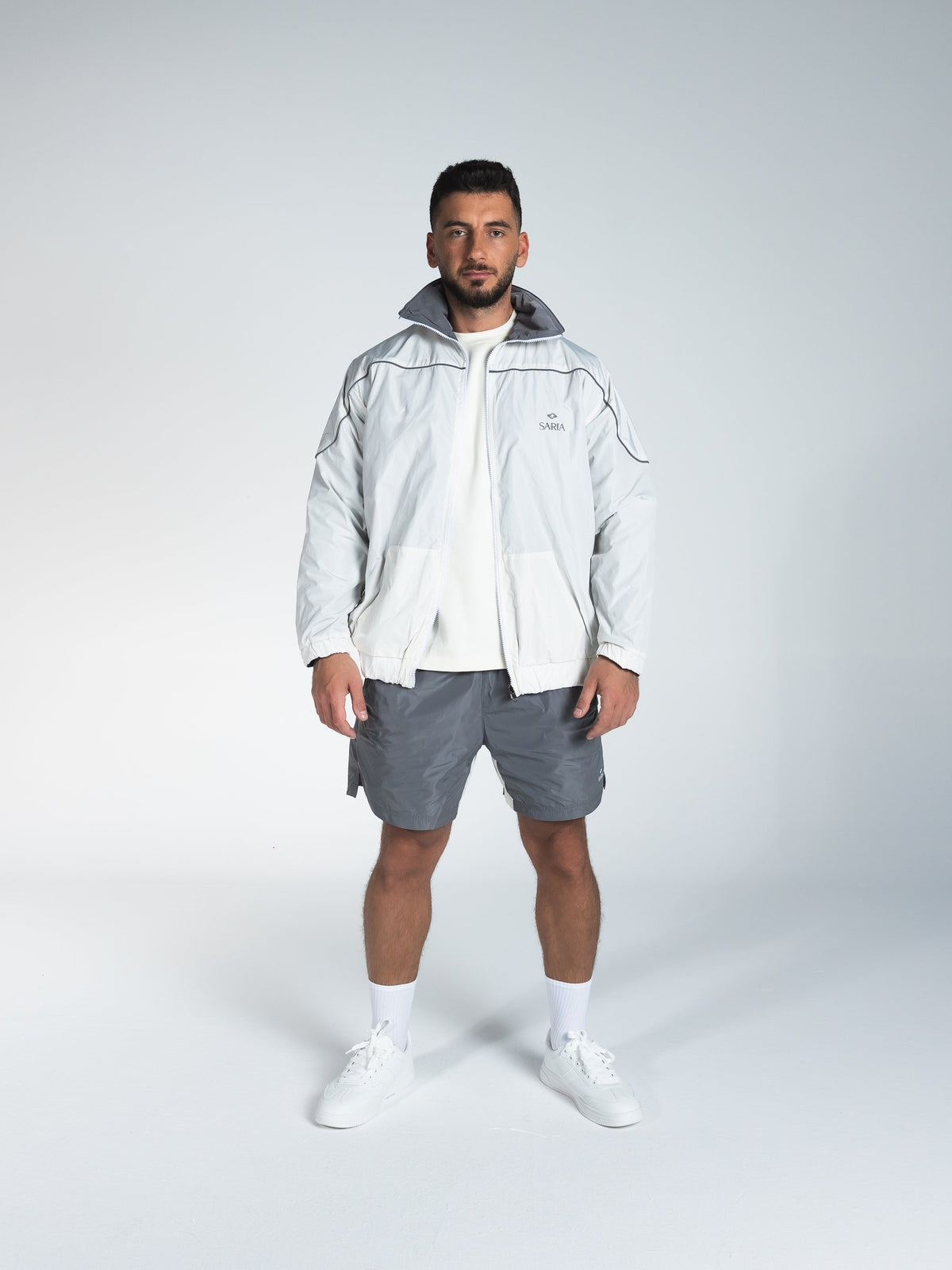 The Switch Jacket in Grey/Offwhite 