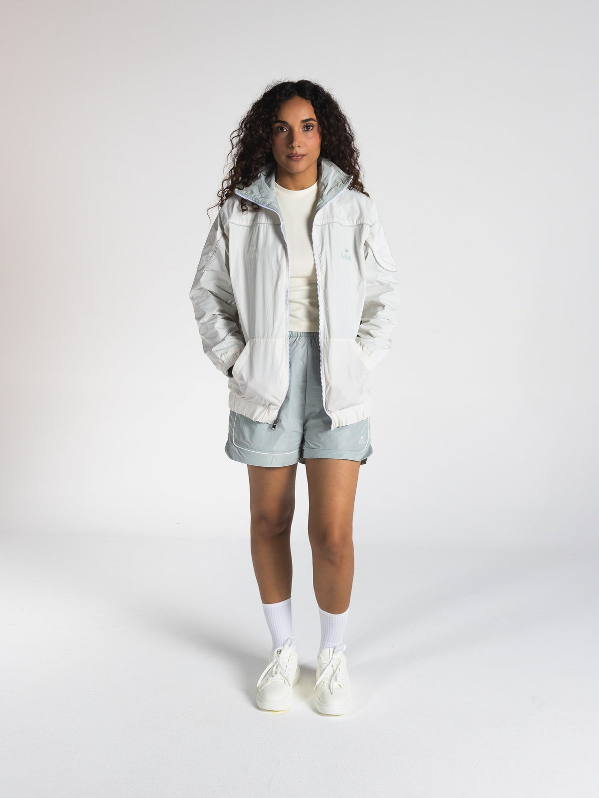 The Switch Jacket in MintGreen/Offwhite 